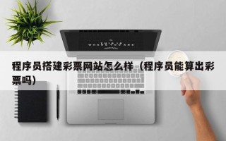 柳州程序员搭建彩票网站怎么样（程序员能算出彩票吗）